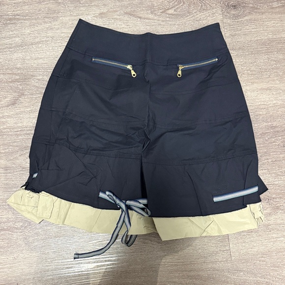 Donis 1920 Dresses & Skirts - Donis 1920 Women’s Navy Skirt with Zippers and Cream Ruffle Layers